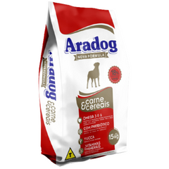 Ração Aradog Para Cães Adultos Sabor Carne E Arroz 15kg Ração Aradog Para Cães Adultos Sabor Carne E Arroz 15kg