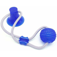 Brinquedo Cabo De Guerra Com Ventosa E Bola Pequena Cor Azul