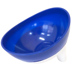 Comedouro Inclinado Cor Azul 600ml Para Cães E Gatos