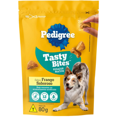Petisco Pedigree Tasty Bites Para Cães Adultos Sabor Frango Saboroso 80gr