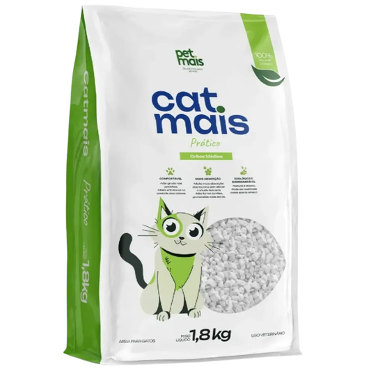 Areia Higiênica Cat Mais Prático Com Grãos Médios 1,8kg