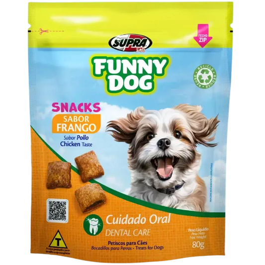 Petisco Funny Dog Snacks Sabor Frango 80gr