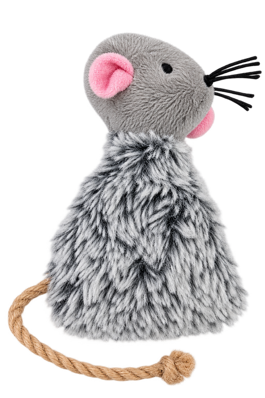 Brinquedo Para Gatos Ratinho De Pelúcia Com Cauda De Corda