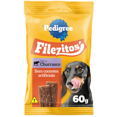 Petisco Pedigree Filezitos Para Cães Adultos Sabor Churrasco 60gr