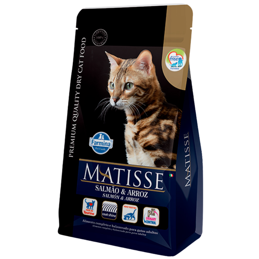 Ração Matisse Para Gatos Adultos Sabor Salmão E Arroz 2kg