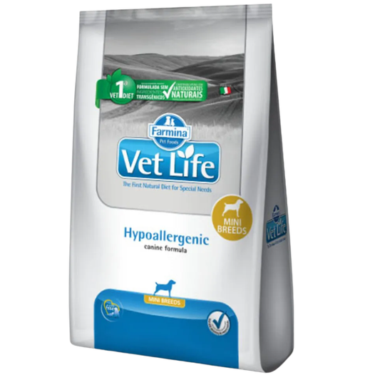 Ração Para Cães Adultos Raças Pequenas Vetlife Hypoallergenic 2kg