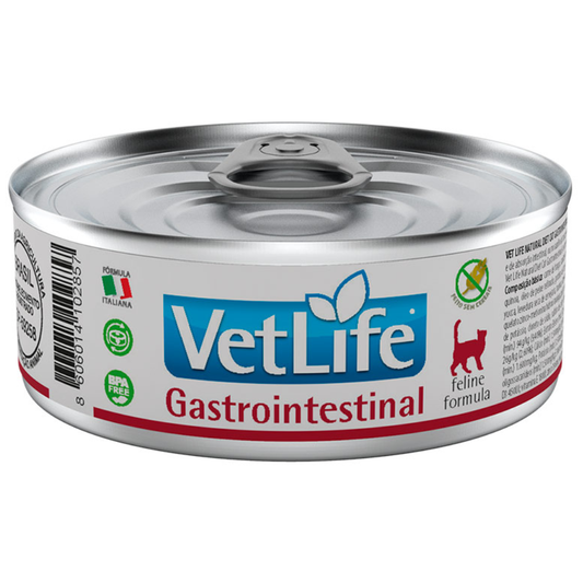 Ração Úmida Para Gatos Vetlife Gastrointestinal Lata 85gr