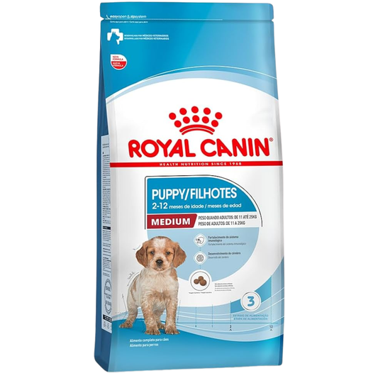 Ração Para Cães Filhotes Raças Medias Royal Canin Puppy 12kg