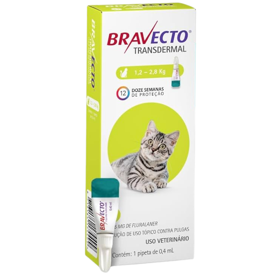 Antipulgas E Carrapatos Bravecto 112,5mg Para Gatos De 1,2 A 2,8kg