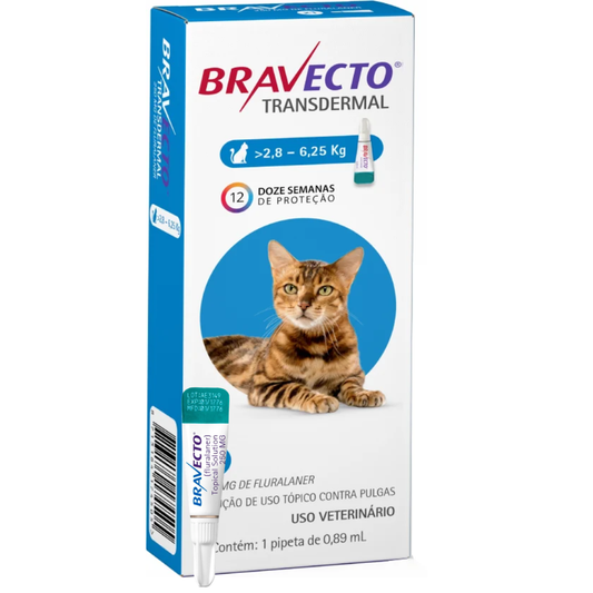 Antipulgas E Carrapatos Bravecto 250mg Para Gatos De 2,8 A 6,25kg