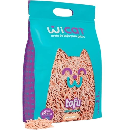 Granulado Higiênico Wicat Tofu Pêssego 2,1kg