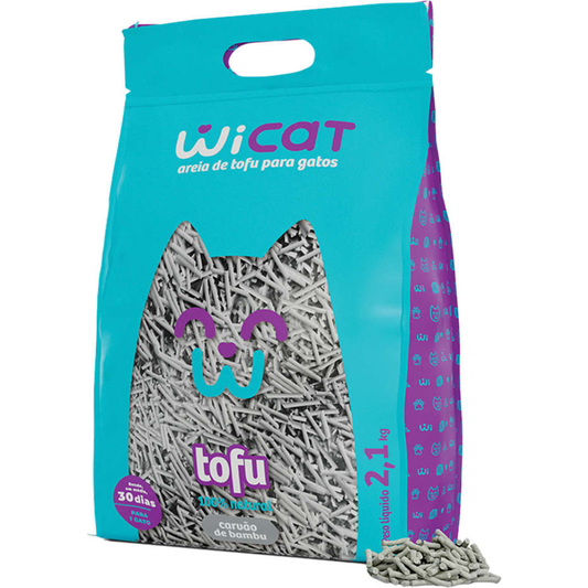 Granulado Higiênico Wicat Tofu Carvão De Bambu 2,1kg
