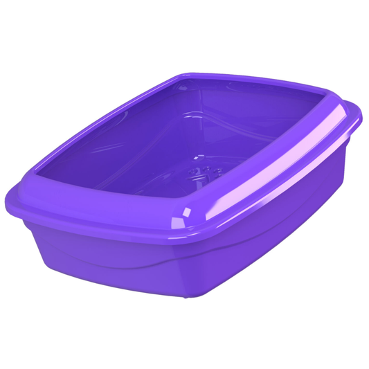 Bandeja Higiênica Tamanho Grande Com Borda Alta Cor Lilas