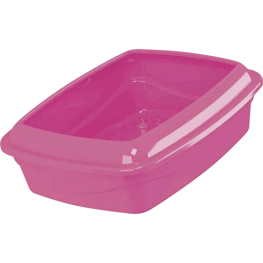 Bandeja Higiênica Tamanho Grande Com Borda Alta Cor Rosa
