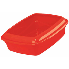 Bandeja Higiênica Tamanho Grande Com Borda Alta Cor Vermelho