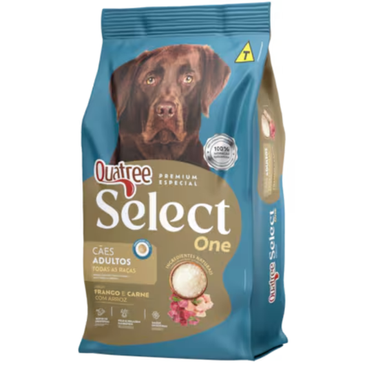 Ração Seca Quatree Select One Para Cães Adultos Sabor Frango E Carne 15kg
