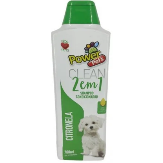 Shampoo & Condicionador Power Pets Clean 2 Em 1 Citronela 700ml