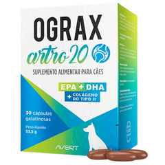 Suplemento Alimentar Ograx Artro 20 Para Cães – 30 Capsulas