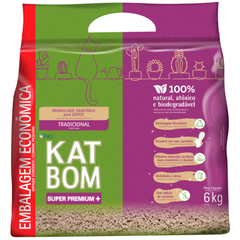 Granulado Higiênico Kat Bom Tradicional 6kg Para Gatos