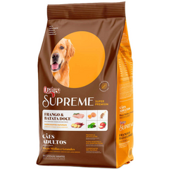Ração Quatree Supreme Para Cães Adultos De Porte Médio E Grande Sabor Frango E Batata Doce 15kg