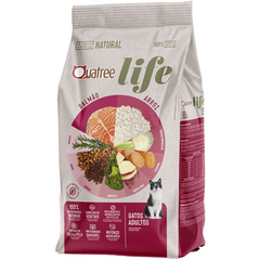 Ração Quatree Life Para Gatos Adultos Sabor Salmão E Arroz 10,1kg