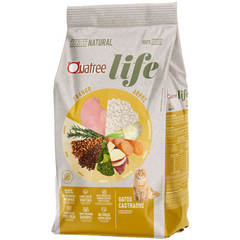 Ração Quatree Life Para Gatos Castrados Sabor Frango E Arroz 10,1kg