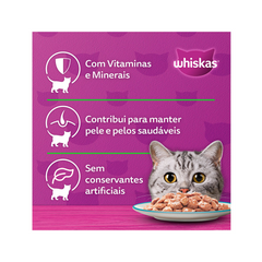 Ração Úmida Whiskas Lata Sabor Carne Ao Molho Para Gatos Adultos 290gr