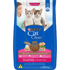 Ração Cat Chow Para Gatos Filhotes Sabor Frango E Leite 10,1 Kg