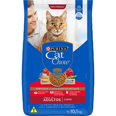 Ração Cat Chow Para Gatos Adultos Sabor Carne 10,1 Kg