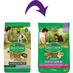 Ração Cão Filhote Raças Pequenas Dog Chow Sabor Carne,frango E Arroz 15kg