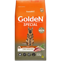 Ração Golden Special Para Cães Adultos Sabor Carne E Frango 15kg
