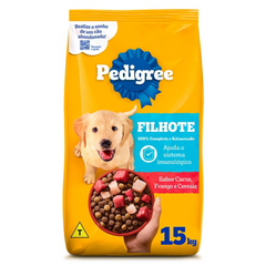 Ração Pedigree Para Cães Filhotes Sabor Carne, Frango E Cereais 15 Kg