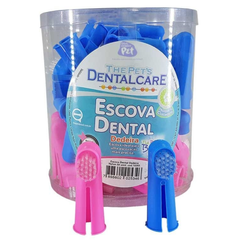 Escova Dedal Nylon Para Cães E Gatos - 1 Unidade