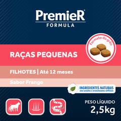 Ração Premier Fórmula Para Cães Filhotes De Raças Pequenas Sabor Frango 2,5kg