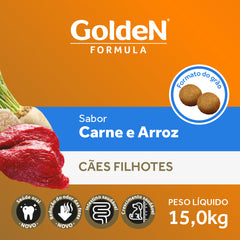 Ração Golden Fórmula Para Cães Filhotes Sabor Carne E Arroz 15 Kg