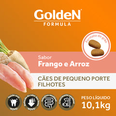 Ração Golden Fórmula Para Cães Filhotes Raças Pequenas Sabor Frango E Arroz 10kg