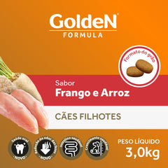Ração Golden Fórmula Para Cães Filhotes Sabor Frango E Arroz 3kg