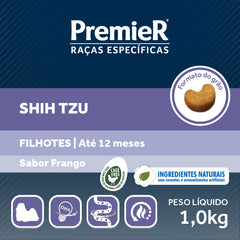 Ração Premier Shih Tzu Filhotes Frango Raças Específicas 1 Kg