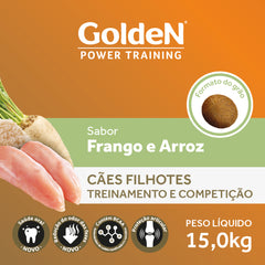 Ração Golden Power Training Para Cães Filhotes Sabor Frango E Arroz 15kg