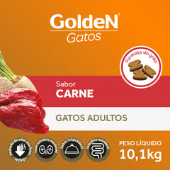 Ração Golden Para Gatos Adultos Sabor Carne 10,1 Kg