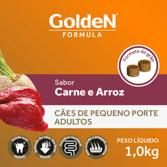 Ração Golden Fórmula Para Cães Adultos Raças Pequenas Sabor Carne E Arroz 1kg