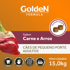 Ração Golden Fórmula Para Cães Adultos Minibits Sabor Carne E Arroz 15 Kg