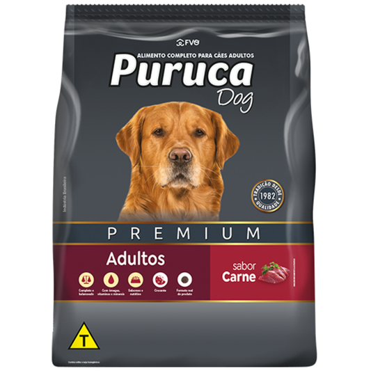 Ração Puruca Para Cães Sabor Carne 10,1kg
