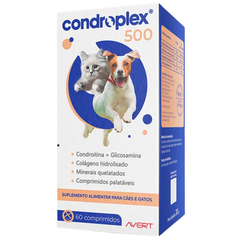 Suplemento Alimentar Condroplex 500 - Para Cães E Gatos 60 Comprimidos