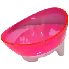 Comedouro Inclinado Cor Rosa Com Gliter 600ml Para Cães E Gatos