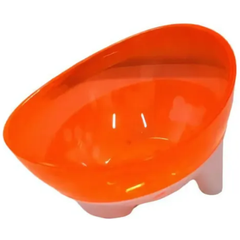Comedouro Inclinado Cor Laranja Com Gliter 600ml Para Cães E Gatos