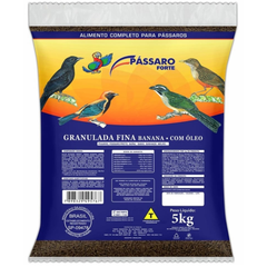 Ração Granulada De Banana Fina Com Óleo Pássaro Forte 5kg