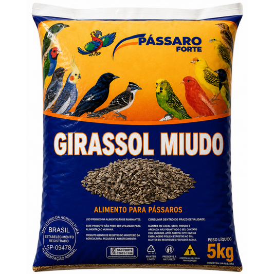 Semente De Girassol Miúdo Pássaro Forte 5kg