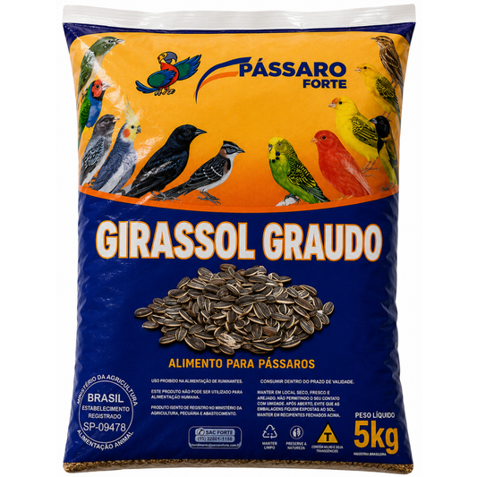 Semente De Girassol Graúdo Pássaro Forte 5kg