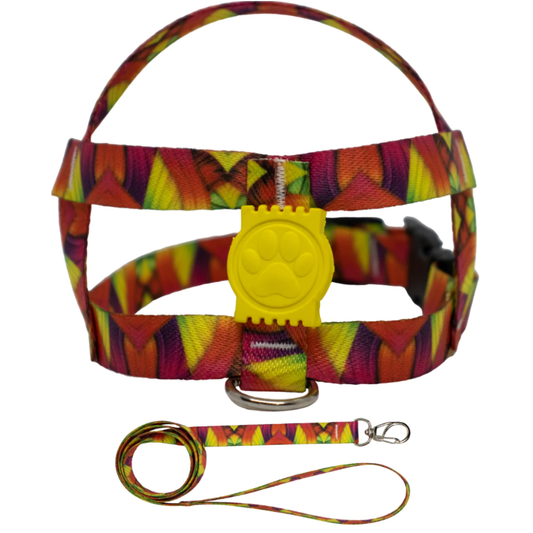 Peitoral Em H Com Guia De Cetim 20mm – Tamanho P